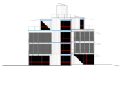 Entwurf Westfassade